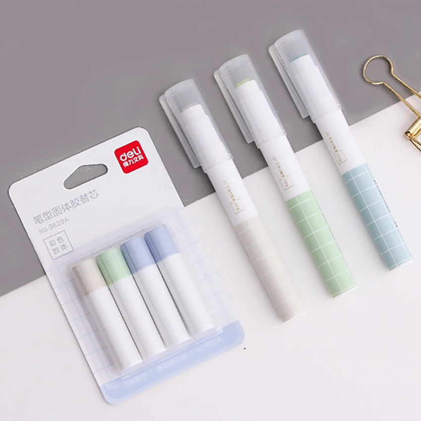 

Creative Pen Shape Solid Glue Replaceable Glue Core Jelly Glue Stick Pen High Adhesives DIY Hand Work Glue Stick for Students