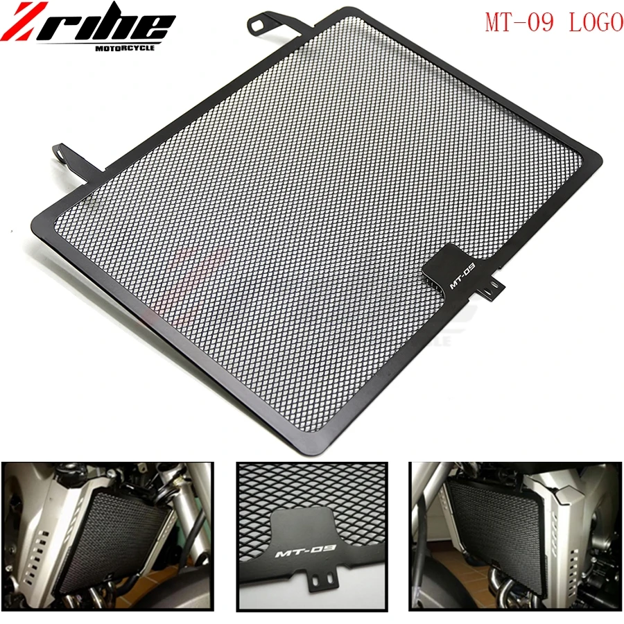 

MT-09 logo Motorcycle Aluminum Radiator Guard Grille Oil Cooler Cover For Yamaha MT-09 MT09 XSR 900 XSR900 FZ09 FJ09 1 piece
