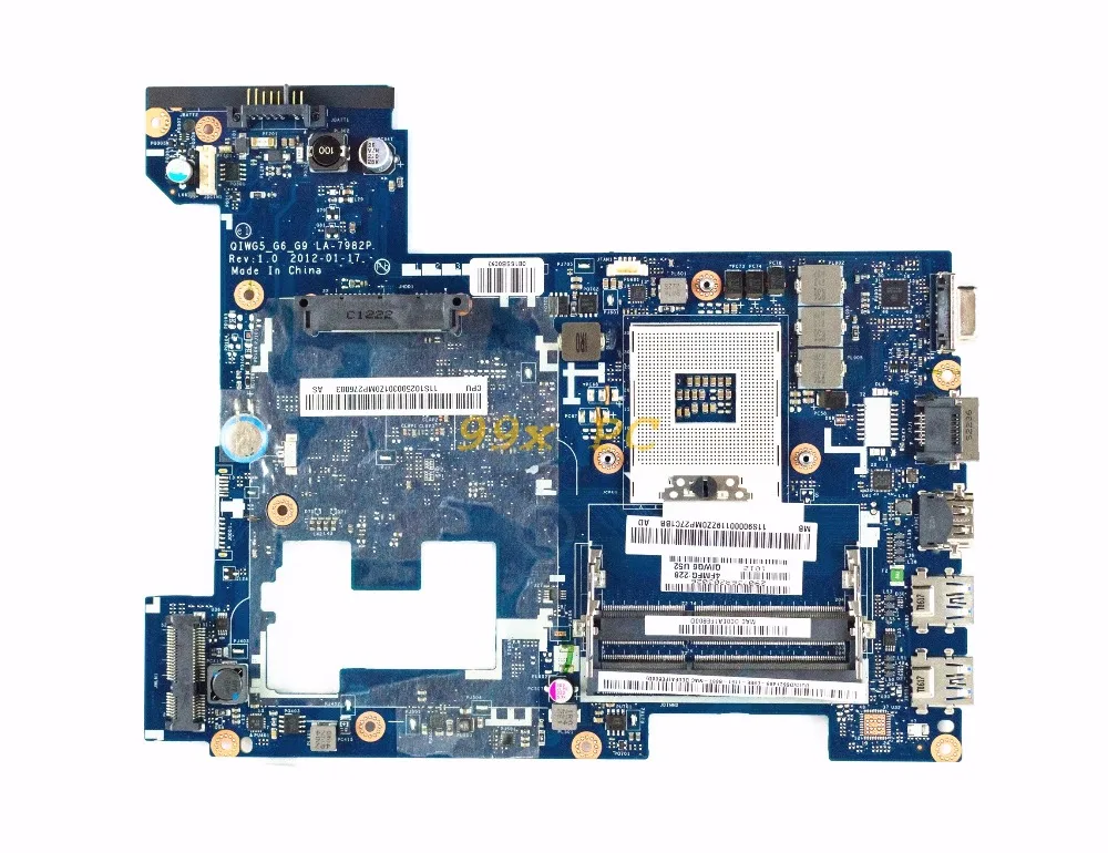 Ноутбук материнская плата для Lenovo Ideapad G580 ноутбуков FRU 90000119 QIWG5_G6_G9 LA-7982P HM76 DDR3 Тесты