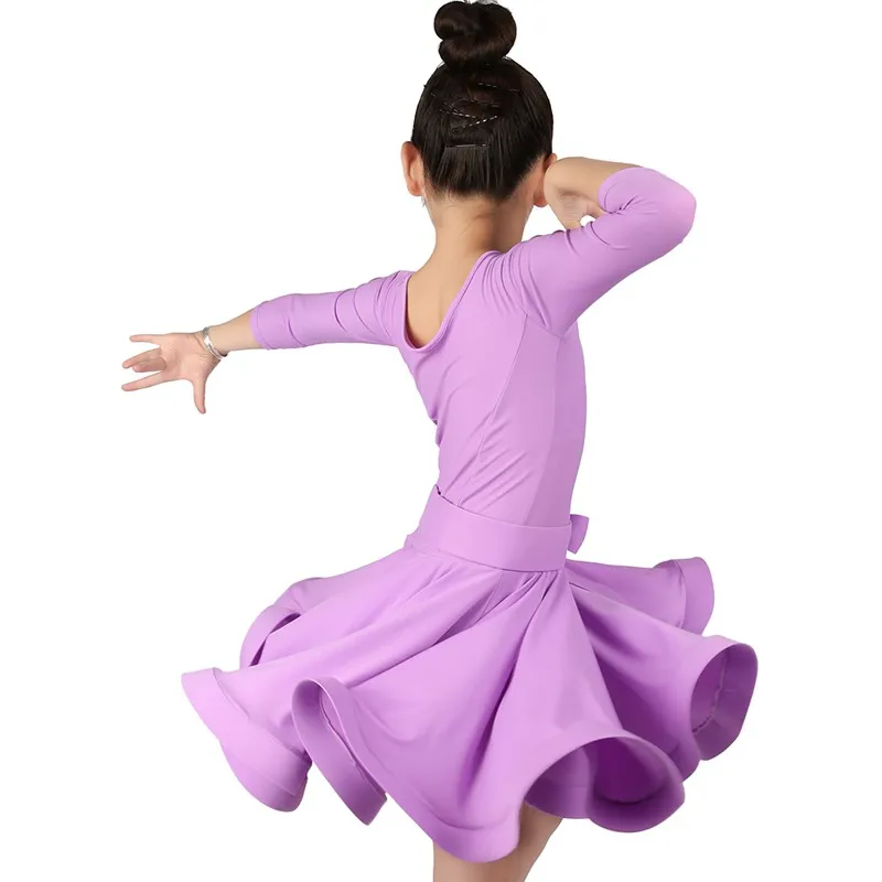 Бальные платья для девочек, платья для танцев, платья для латиноамериканских танцев, танцевальные костюмы фламенко длиной до колена