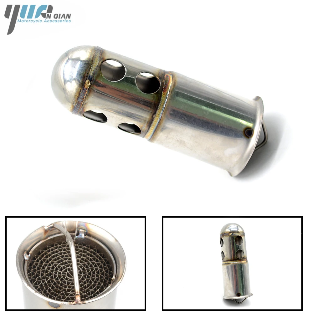 YUANQIAN Universal 51mm Modified Exhaust Pipe Muffler DB Killer Motorbike Exhaust Muffler Pipe For Yamaha Kawasaki BMW Honda