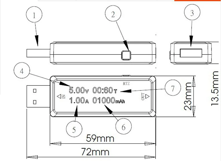 Высокая Точность версия 4 бит USB детектор Вольтметр Амперметр мощность метр тестер мобильных устройств Напряжение Ток