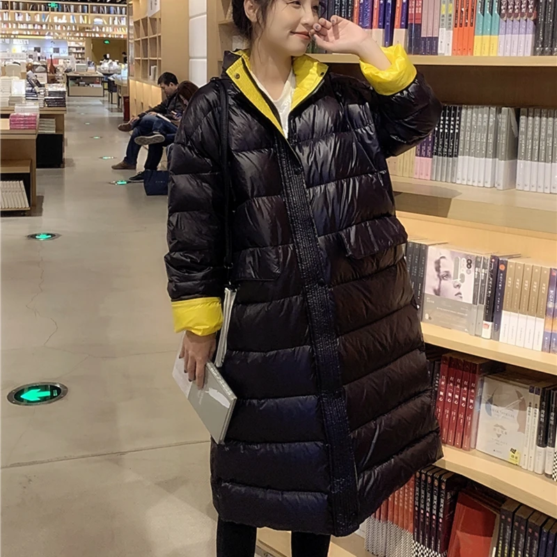 

Women'S Thickened Down Jacket Fashion Female High Quality White Duck Down Jacket Loose Version Keep Warm