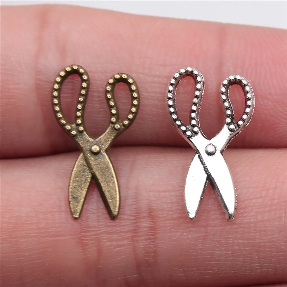 

WYSIWYG 20pcs 19x11mm Small Sewing Scissors Charms Antique Silver Color Small Sewing Scissors Charms Sewing Scissors Charms