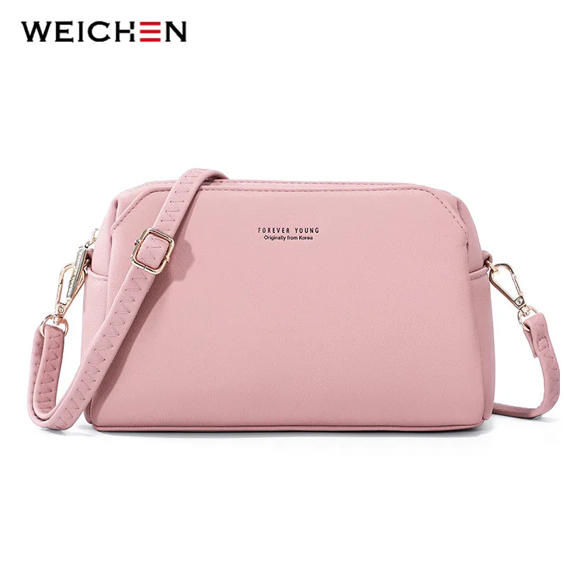 WEICHEN عالية الجودة بوسطن حقيبة كتف المرأة وسادة بولسا كيس الإناث صغيرة Crossbody حقيبة العلامة التجارية مصمم السيدات حقيبة ساعي