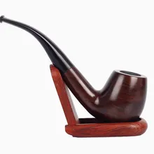 

Handmade solid wood pipe curved handle cigarette holder smoking tool