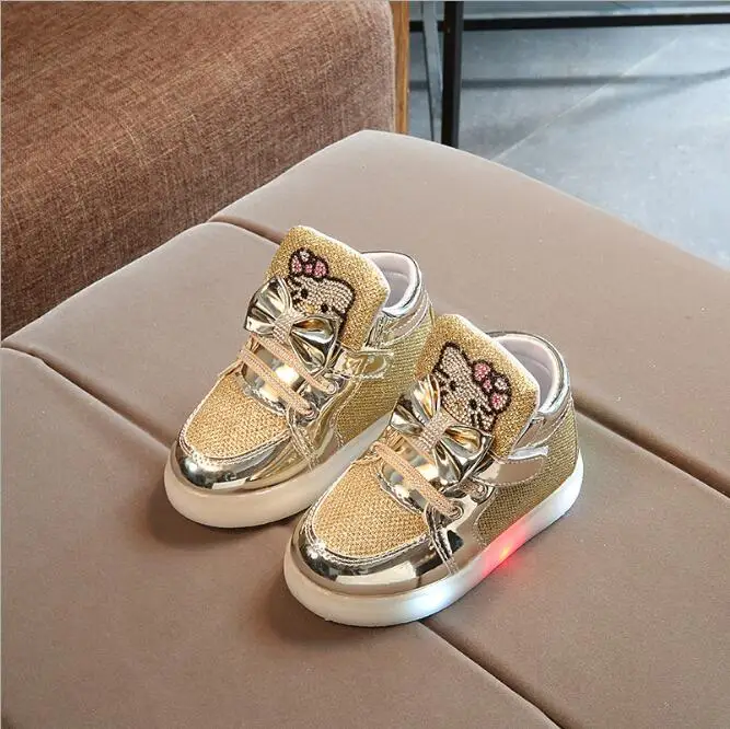 

Spring Autumn Glowing Girls Sneakers Basket Led Children Lighting Shoes Boys Fashion Luminous Sneaker Flat Size 21-30