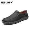 JKPUDUN Handmade Genuine Leather Mens Shoes Casual Luxury Brand Men Loafers Fashion Breathable Driving Shoes Slip on Moccasins ► Photo 1/6