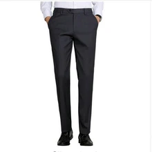 Формальное платье для Длинные мужские брюки высокого качества прямые брюки от костюма мужские против морщин Бизнес платье брюки в деловом стиле