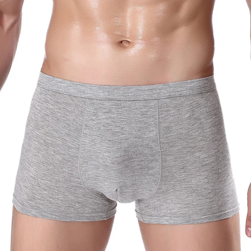 

W63 XL-5XL Sexy Solid Soft Men's Boxer Breathable Underwear Male Comfortable Underpants Homme Boxer shorts