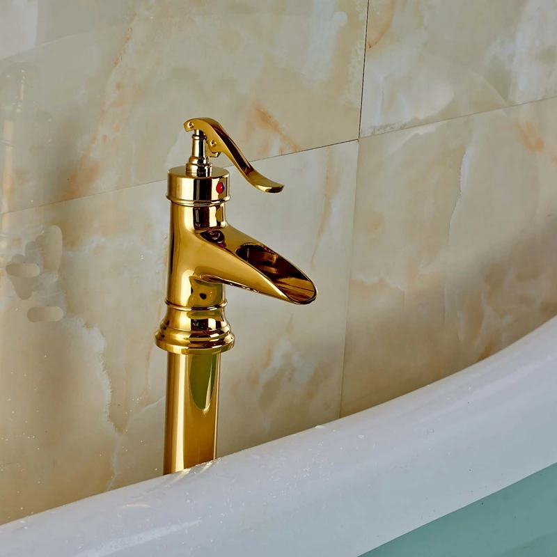 Oil Rubbed Bronze Luxury Tub Mixer Tap Bathroom Tub Faucet Floor