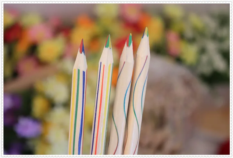 20 шт./2 комплекта четыре цвета с сердечником карандаш деревянный карандаш художественные принадлежности школьные канцелярские принадлежности детская ручка для рисования пинтура