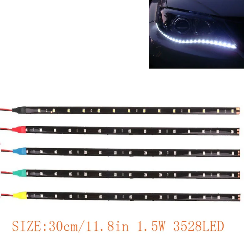 Car Auto Decorative Flexible LED Strip HighPower 12V 30cm 15SMD Car LED