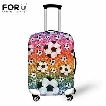 

FORUDESIGNS 3D Ball Pattern Luggage Protective Covers Elastic Dustproof Waterproof Rain Travel Suitcase Cover For 18-30 Case