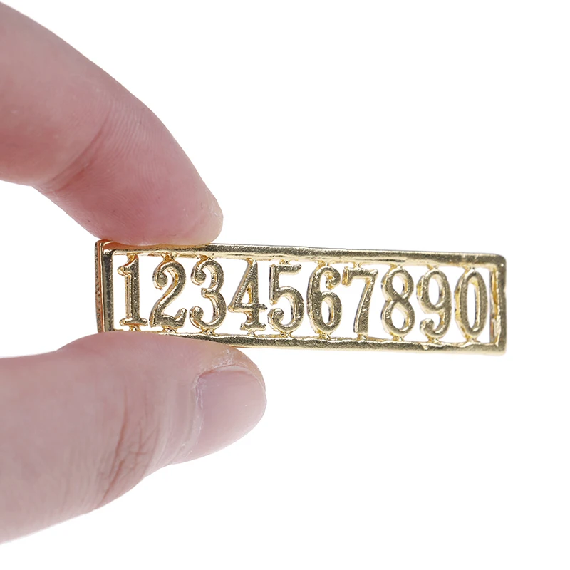 Dollhouse Miniature Brass House Numbers