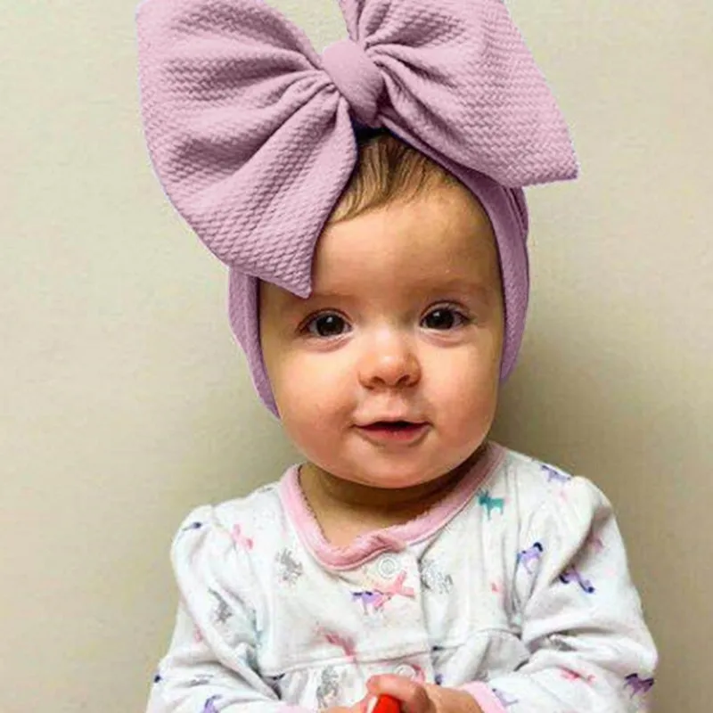 

Cute Newborn Girls Hat Big Bowknot Cap Toddler Kids Baby Girl Bowknot Cotton Beanie Hat Cap Girl headwear accessories