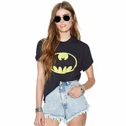 Модная футболка Для женщин с принтом женские футболки Новые поступления Лидер продаж Повседневное Новый Бэтмен футболка с принтом