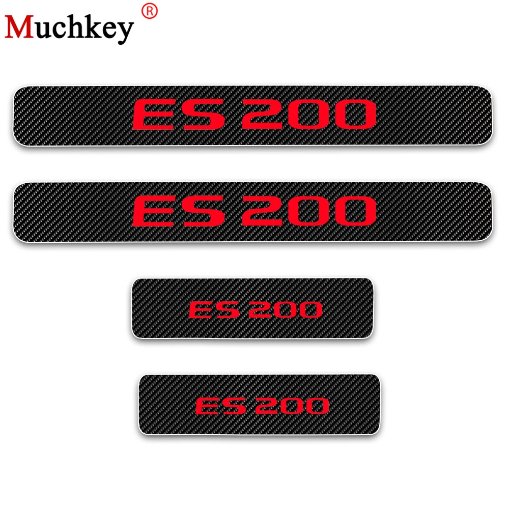 

For Lexus ES Seires 4D Carbon Fiber Vinyl Sticker Car Door Sill Protector Scuff Door sill guard Plate Interior Car Accessories