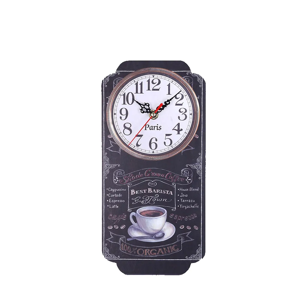 Ретро дизайн деревянные МДФ настенные часы декоративные домашние настенные часы кварцевые бесшумные домашние часы Scinec печатные настенные часы