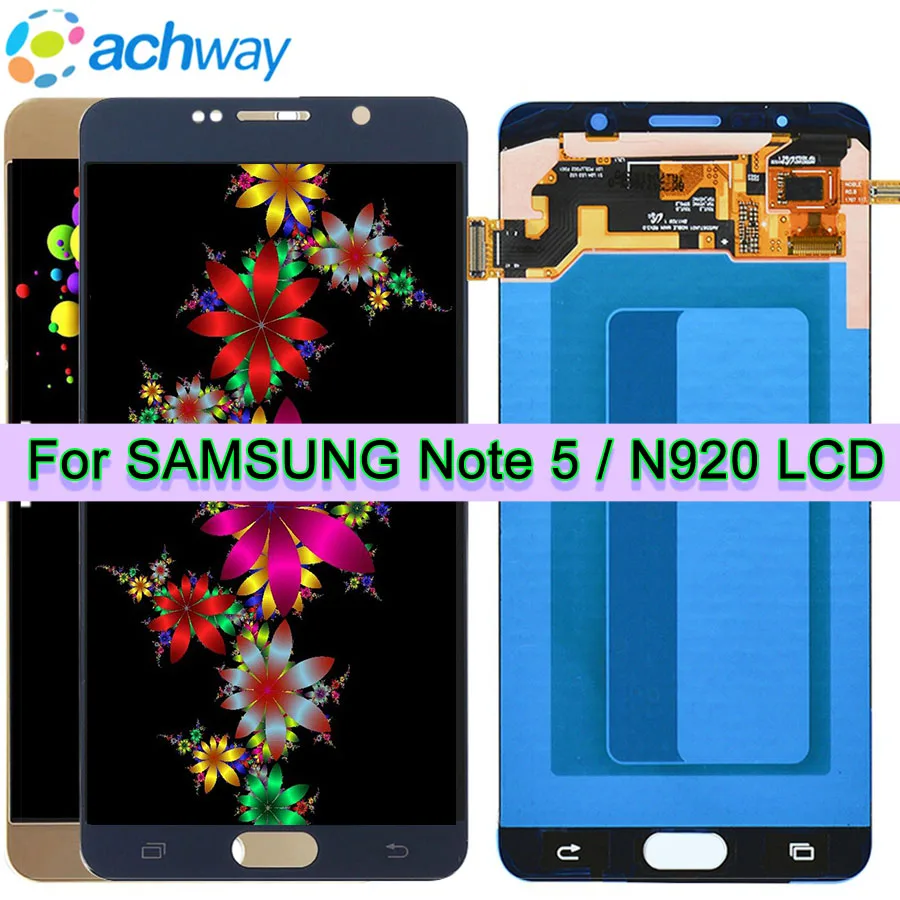 

For 5.7" Samsung Galaxy NOTE 5 N920 N920F LCD Display Touch Screen Digitizer Assembly Note5 Replacement For SAMSUNG NOTE 5 LCD