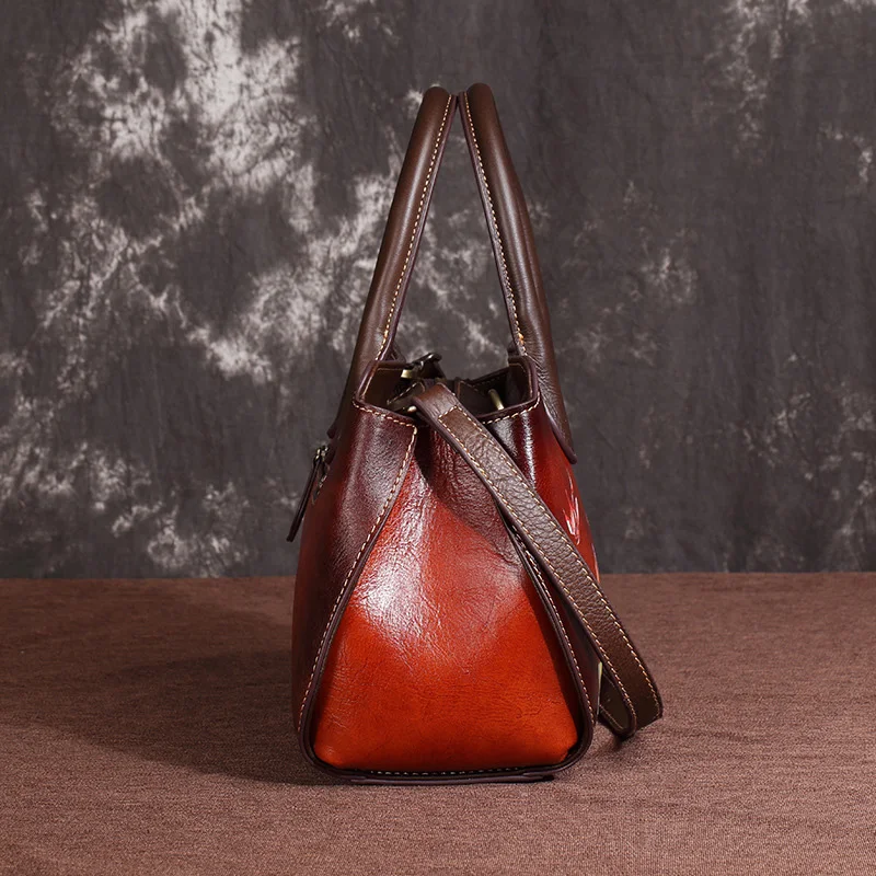 AETOO Vintage head-layer edrand women's bags, casual hand-colored handbags, ladies' postman bags