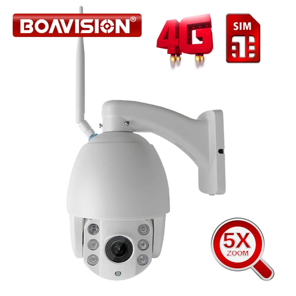 

4G SIM Card PTZ Wireless Camera Outdoor HD 960P 5X Optical Zoom Waterproof CCTV Camera 1080P Speed Dome Camera Two Way Audio