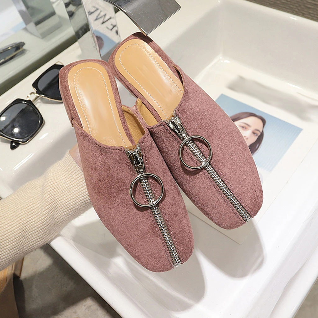 zipper slippers