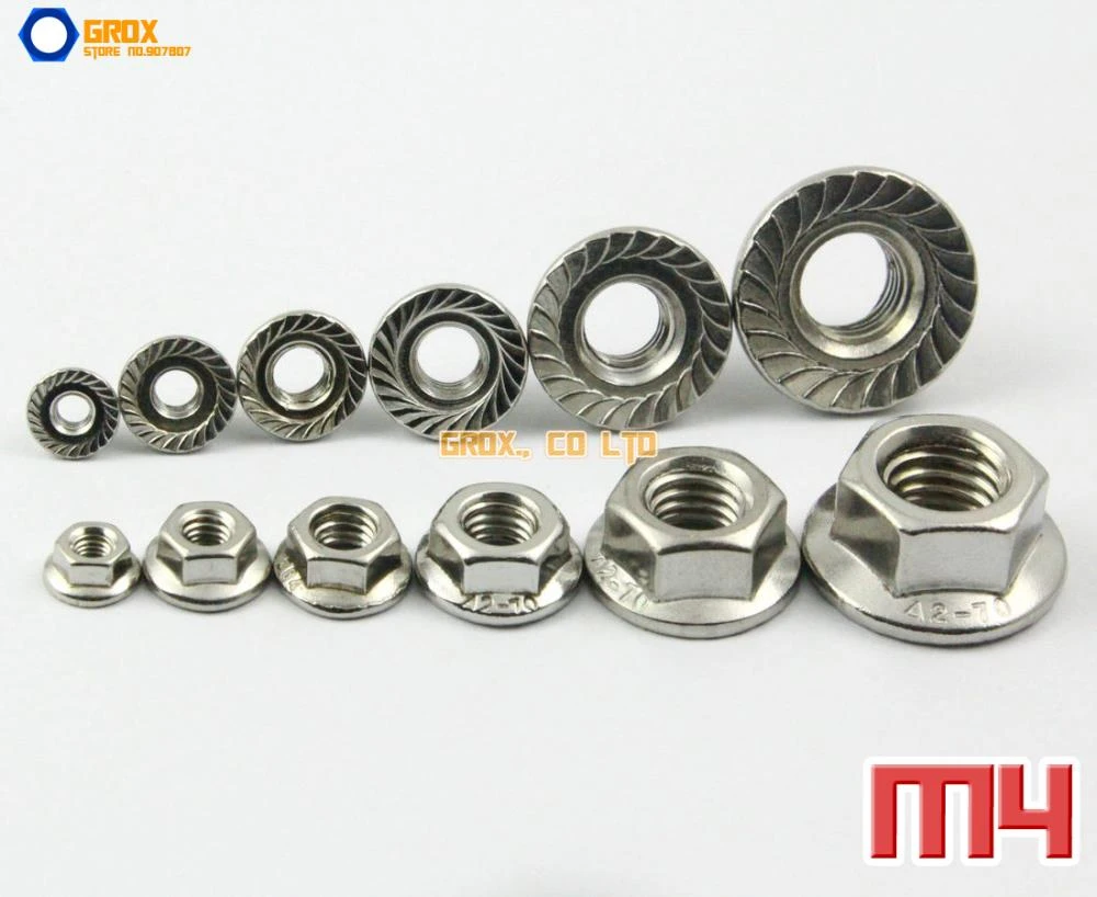 Aexit 50PCS M4mm Accessories Thread Dia Stainless Steel Serrated Hex Flange Surveillance Camera Cables Nuts Locknuts Aexit 50PCS M4mm Accessories Thread Dia Stainless Steel Serrated Hex Flange Surveillance Camera Cables Nuts Locknuts