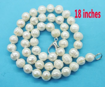 

wholesale 10PCS / LOT cheapest price worst quality 10MM freshwater pearl necklace ( Note HAVE defect )
