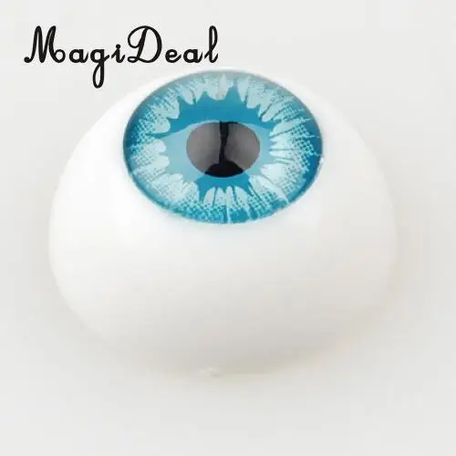 MagiDeal 8Pcs/Set Half Round Hollow Acrylic Doll Dollfie Eyes Eyeballs for Dolls Plush Animal DIY Craft Toy 16mm