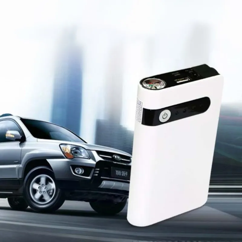 Goede 2019 High power Nood Uitgangspunt Apparaat Mini auto jump starter power bank oplader voor auto batterij 12 V Auto Draagbare wit