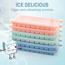 36 сеток, пищевой силиконовый лоток для льда, фруктовый кубик для льда, сделай сам, креативный кубик льда, форма с прозрачной крышкой, замороженная коробка