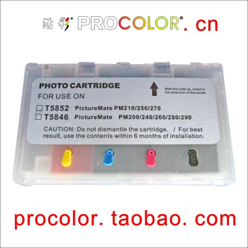 

PROCOLOR Newest T5852 Refil ink cartridge with ARC chips for epson PM70 PM210 PM235 PM250 PM270 PM310 PM410 PM245 PM215 PM-410