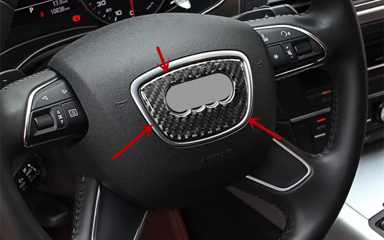 Кнопки рулевого колеса автомобиля декоративные блестки отделка из углеродного волокна для Audi A6 S6 Кнопка регулировки сиденья Хром ABS чехлы - Название цвета: 1 set