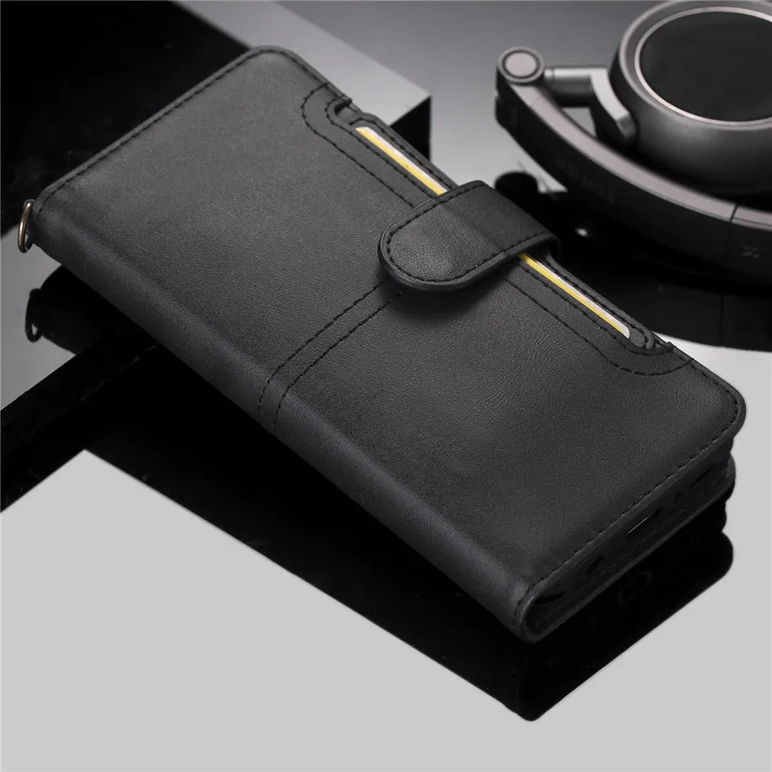 Роскошный фирменный Магнитный чехол-кошелек для IPhone X 10 Fundas, кожаный чехол-подставка для карт, Карманный чехол для iPhone X, Iphone10, Coque - Цвет: Black for iphone x