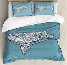 nautical decor bettbezug set ethnische wal fisch wandsticker mit totem symbol kitsch paisley muster 4 stck bettwsche set - Bettwasche Paisley Muster nautical decor bettbezug set ethnische wal fisch wandsticker mit totem symbol kitsch paisley muster 4 stck bettwsche set - Bettwasche Paisley Muster