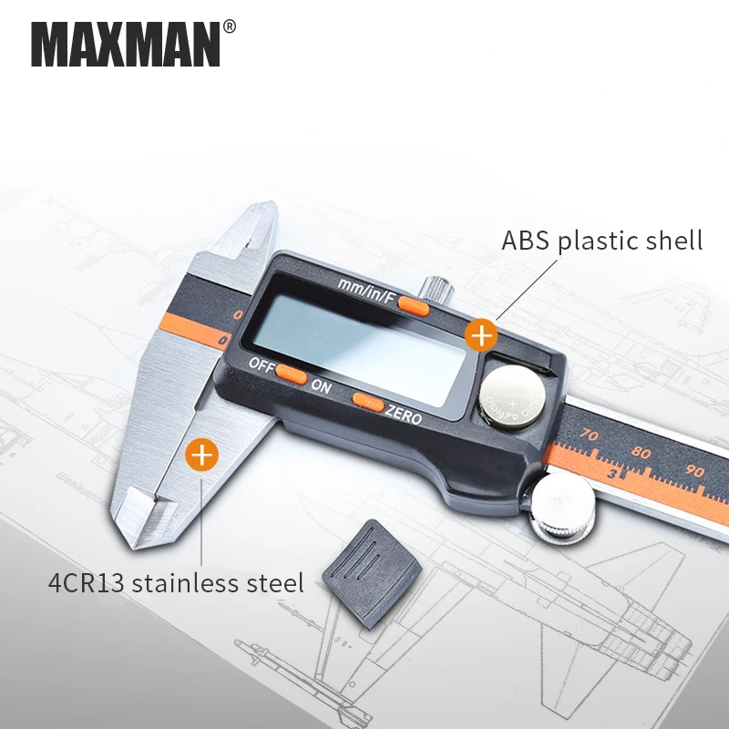 MAXMAN штангенциркуль 0-150 мм нержавеющая сталь цифровой прибор измерение высоты инструменты толщина скользящий Калибр штангенциркуль с циферблатом