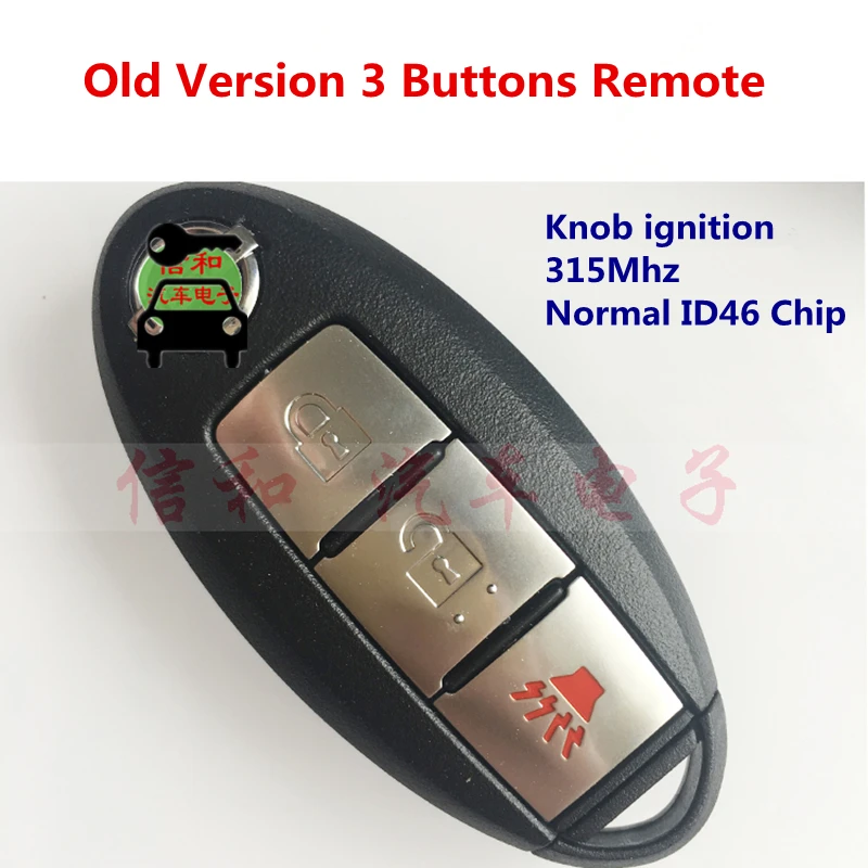 

New Car Smart Card Keyless Remote Key 3 Button 4 Button 315Mhz with ID46 Chip for Old Nissan Cube Juke Quest Leaf Versa Note