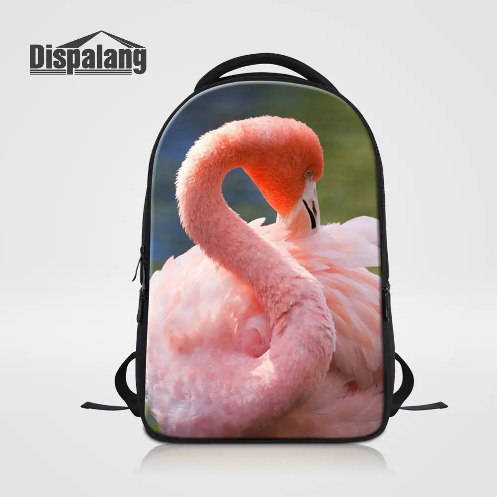 Dispalang новая школьная сумка для подростков женские мужские повседневные Рюкзаки высокого класса с принтом Фламинго рюкзак для ноутбука Rugzak - Цвет: Черный