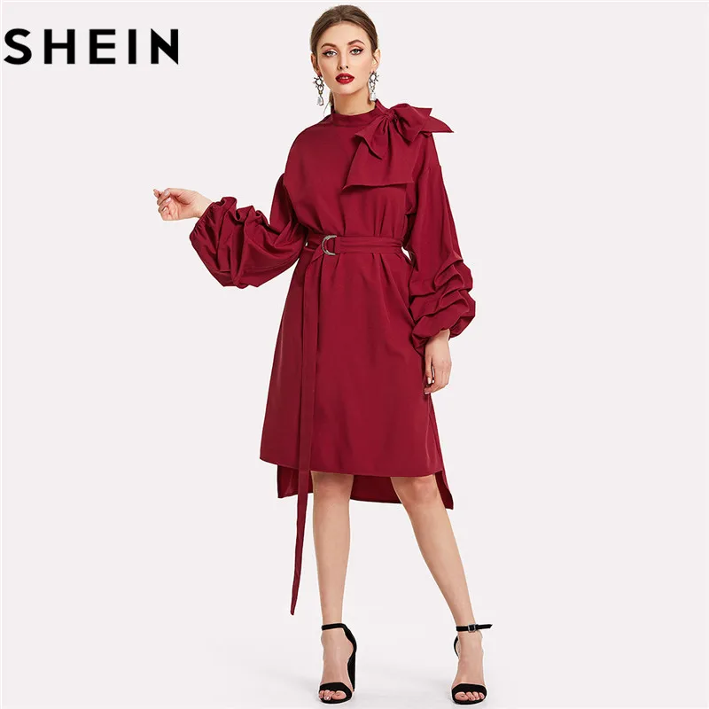 Buy SHEIN Elegant Women Plain Fashion Dress