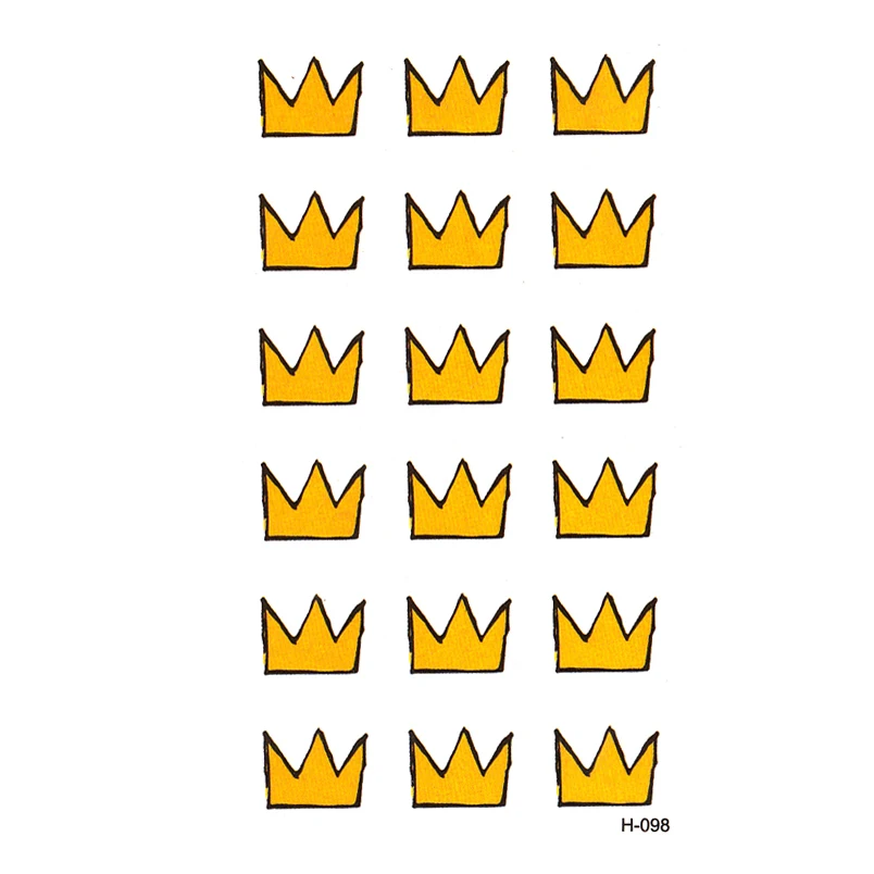 

Cute Crown Waterproof Temporary Tattoos Men Harajuku henna tattoo beauty tatouage flash tattoo pesca xha rouge alevre sticker