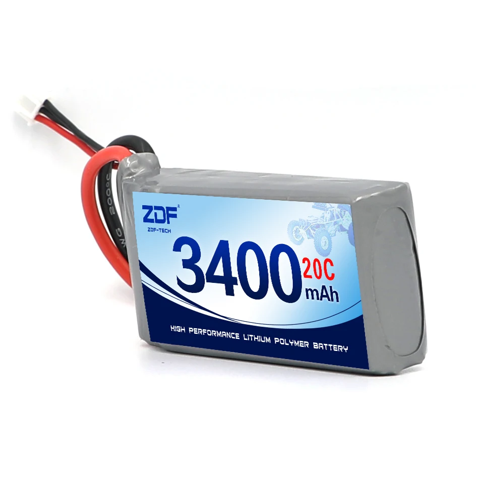 ZDF Rc Lipo Battery cell HV 4.35V 2S 7.4V 3400mah 20C Max 40C for Wltoys 12428 12423 1:12 RC Car Spare parts | Игрушки и хобби