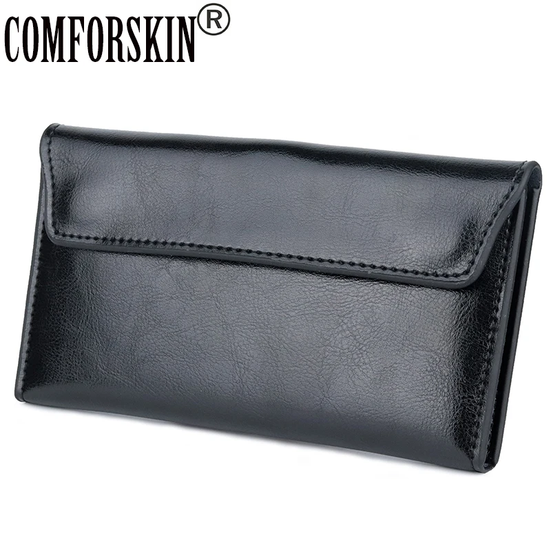 

COMFORSKIN Brand Feminine Organizer Wallets With Detachable Card Slots European and American Large Capacity Women's Purses 2018