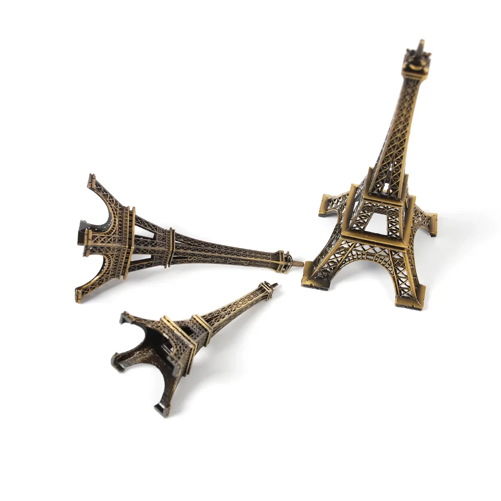 3pcs/set Paris Eiffel Tower Metal Crafts Creative Souvenir Model Table Miniaturas Desk Ornaments Vintage Figurine Home Decor 3pcs/set Paris Eiffel Tower Metal Crafts Creative Souvenir Model Table Miniaturas Desk Ornaments Vintage Figurine Home Decor