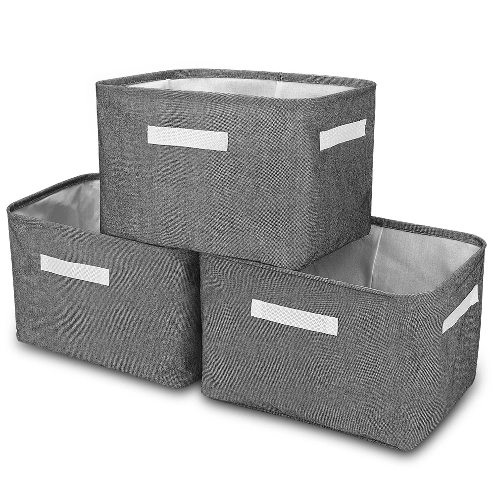 Hangerlink Collapsible Storage Bin Basket Foldable Canvas ...
