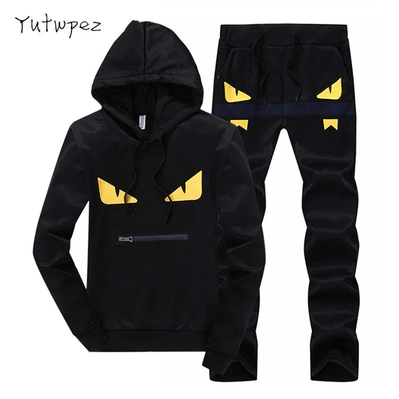 

Sport Suit Men Sportswear Set Men's Active Tracksuits Hoodies&Sweatshirts Mens Jacket Hooded Coat Winter Brand Clothing Set 2019