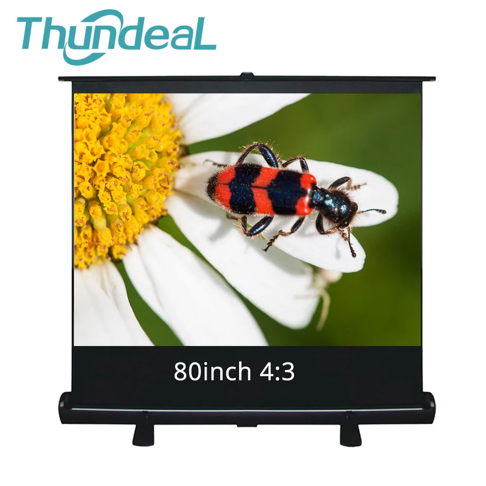 

80 inch 4:3 HD Projector Floor Screen Business Meeting LED DLP Projection Screen for XGIMI JMGO Benq Sony Epson Projector 80inch