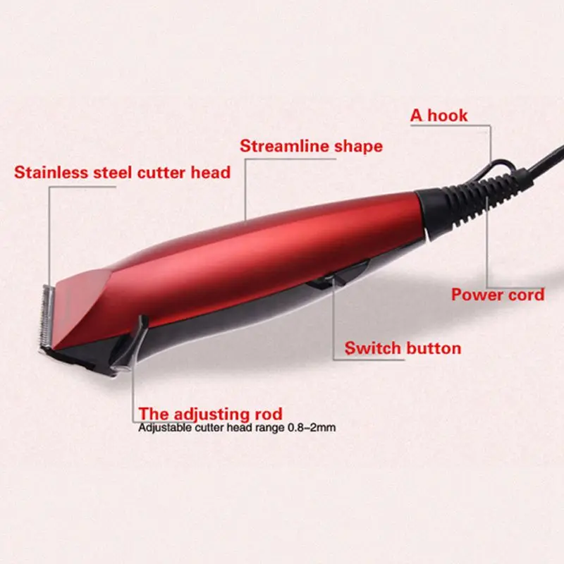Профессиональная плойка для волос электрический триммер для стрижки волос Регулируемый Детский и взрослый проводной стрижка машина резка