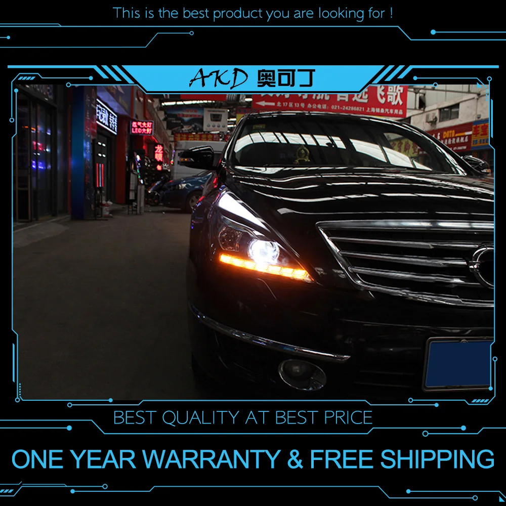  AKD tuning cars Headlight For Nissan Teana 2009-2012 Headlights LED DRL Running lights Bi-Xenon Bea - 32889930539