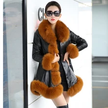 b 2018 new Winter Jacket Women Faux fur coat woman fox fur collar PU leather jacket long Parkas Mujer Plus Size 6XL b 2018 new Winter Jacket Women Faux fur coat woman fox fur collar PU leather jacket long Parkas Mujer Plus Size 6XL